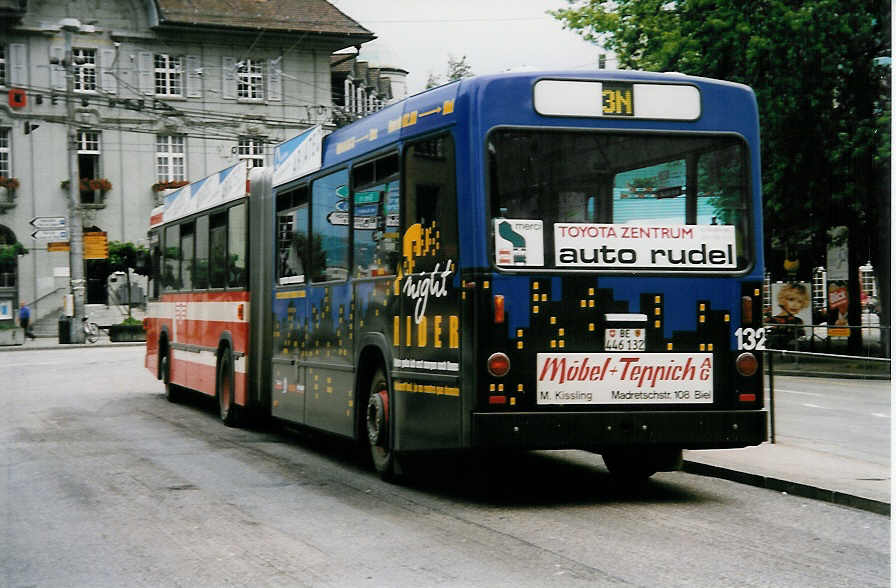 (033'136) - VB Biel - Nr. 132/BE 446'132 - Volvo/R&J am 5. Juli 1999 in Biel, Zentralplatz