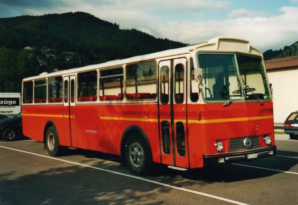 (034'617) - Polizeidirektion, Bern - BE 423'886 - Saurer/Tscher (ex P 24'657) am 15. Juli 1999 in Thun, Seestrasse