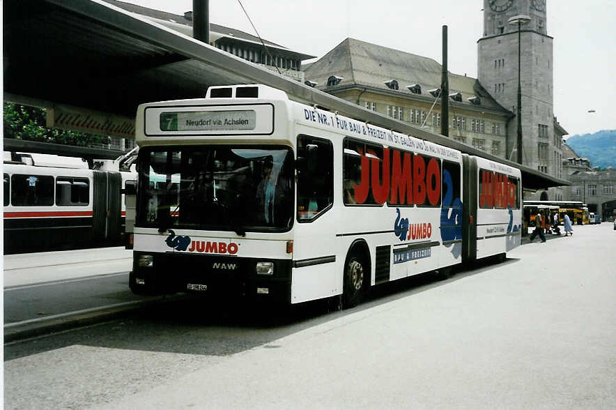 (034'807) - VBSG St. Gallen - Nr. 244/SG 198'244 - NAW/Hess am 19. Juli 1999 beim Bahnhof St. Gallen