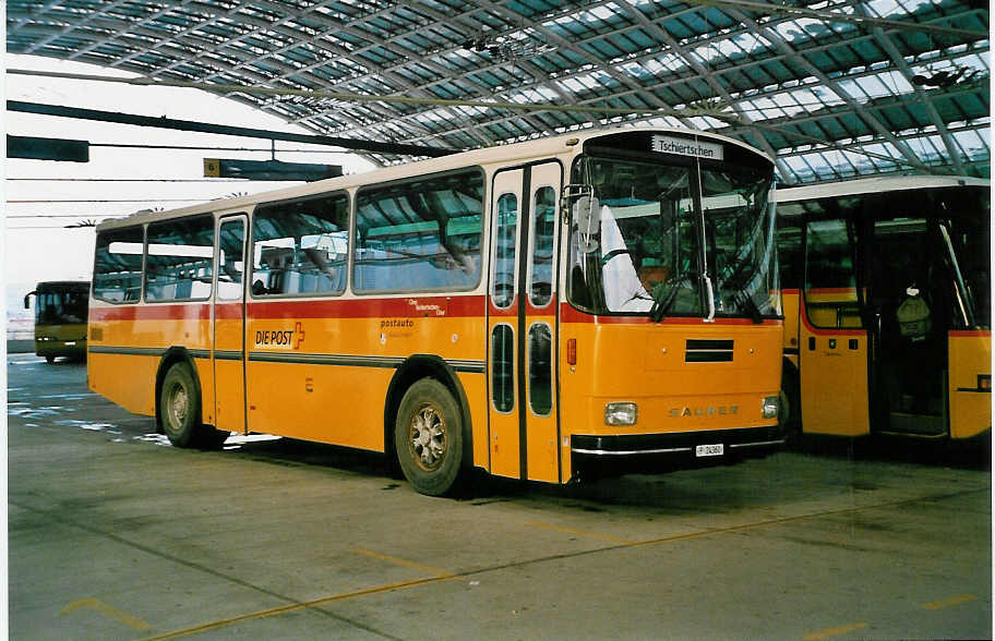 (038'411) - PTT-Regie - P 24'360 - Saurer/R&J am 1. Januar 2000 in Chur, Postautostation