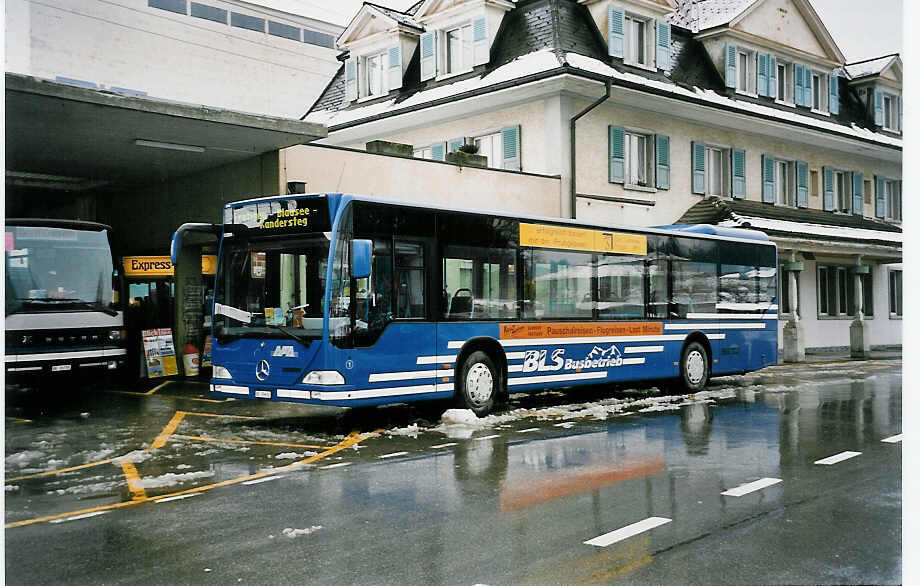 (038'923) - AFA Adelboden - Nr. 1/BE 19'692 - Mercedes am 19. Februar 2000 beim Bahnhof Frutigen