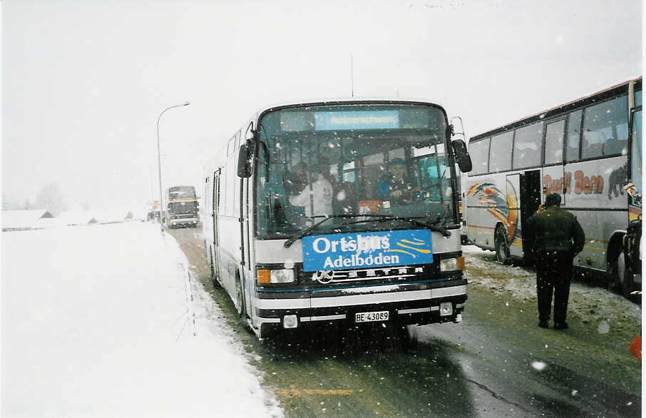 (039'215) - AFA Adelboden - Nr. 14/BE 43'089 - Setra (ex AAGI Interlaken Nr. 33) am 20. Februar 2000 in Adelboden, Kreuzweg