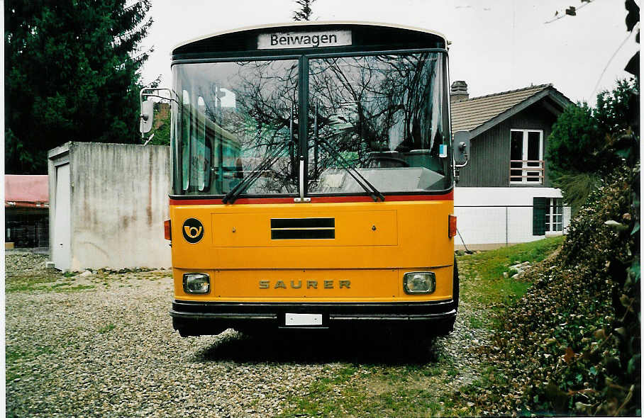 (039'903) - PTT-Regie - P 25'827 - Saurer/Hess am 18. Mrz 2000 in Btzberg, Heiniger