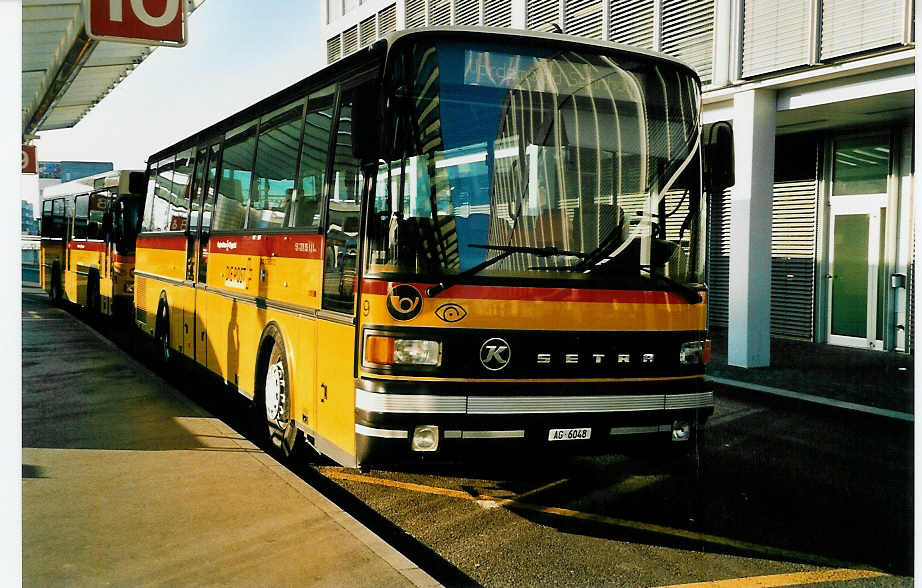 (040'014) - Tschannen, Zofingen - Nr. 9/AG 6048 - Setra am 8. April 2000 beim Bahnhof Zofingen