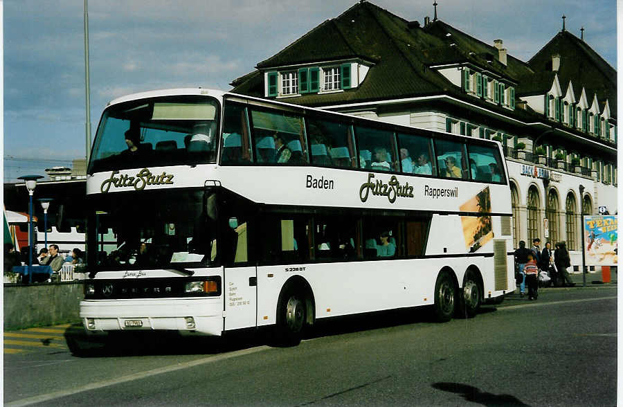 (040'501) - Stutz, Baden - AG 7983 - Setra am 6. Mai 2000 beim Bahnhof Thun