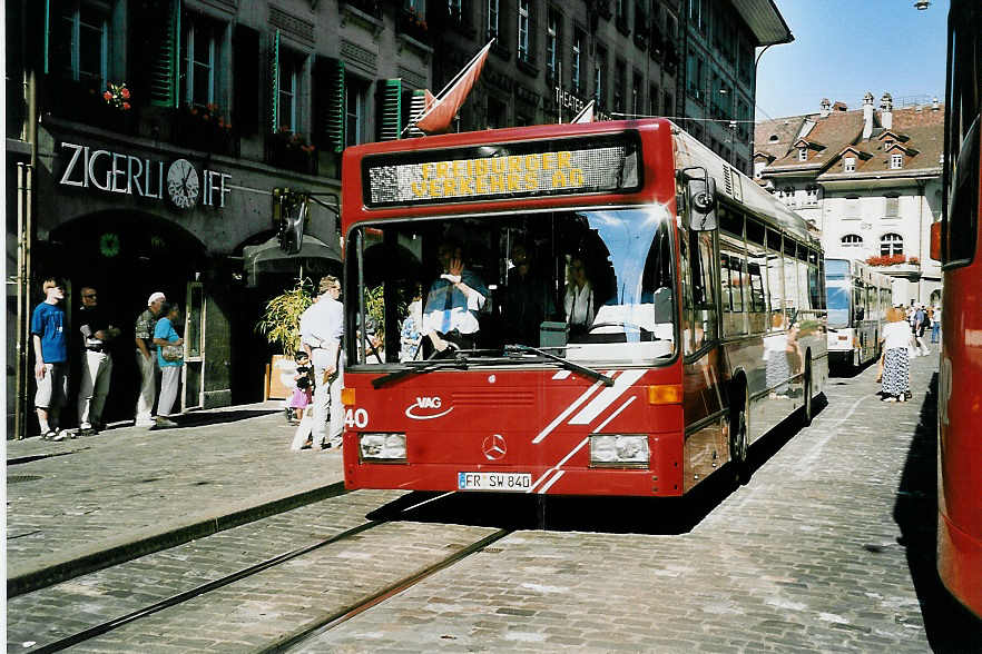 (042'518) - Aus Deutschland: VAG Freiburg - Nr. 840/FR-SW 840 - Mercedes am 12. August 2000 in Bern, Brenplatz