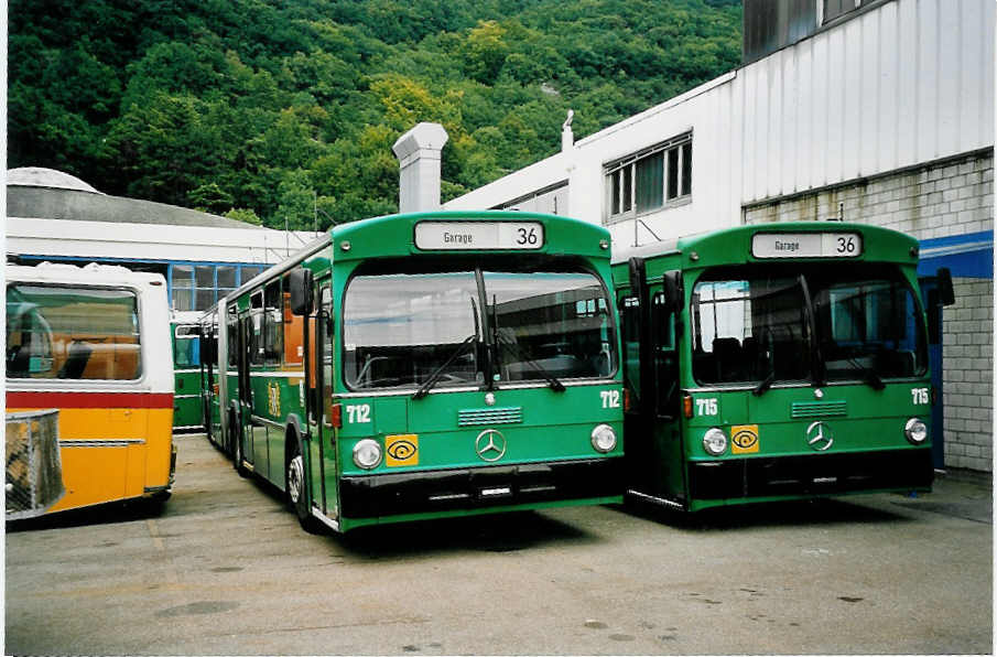 (043'116) - BVB Basel - Nr. 712 + 715 - Mercedes/FHS am 6. September 2000 in Biel, BTR