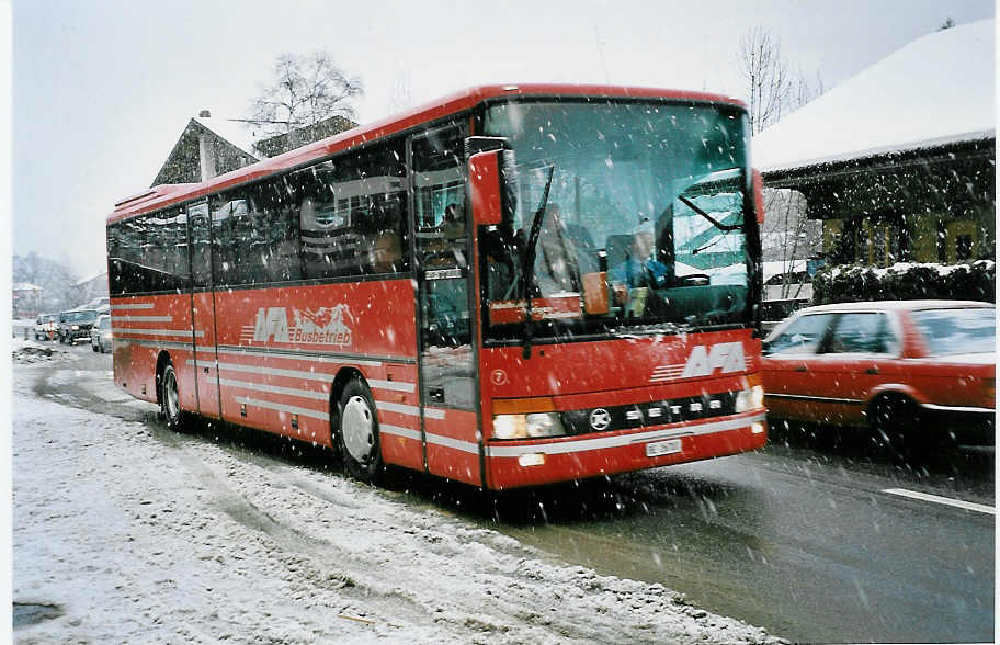 (044'526) - AFA Adelboden - Nr. 7/BE 26'707 - Setra am 2. Januar 2001 in Adelboden, Margeli