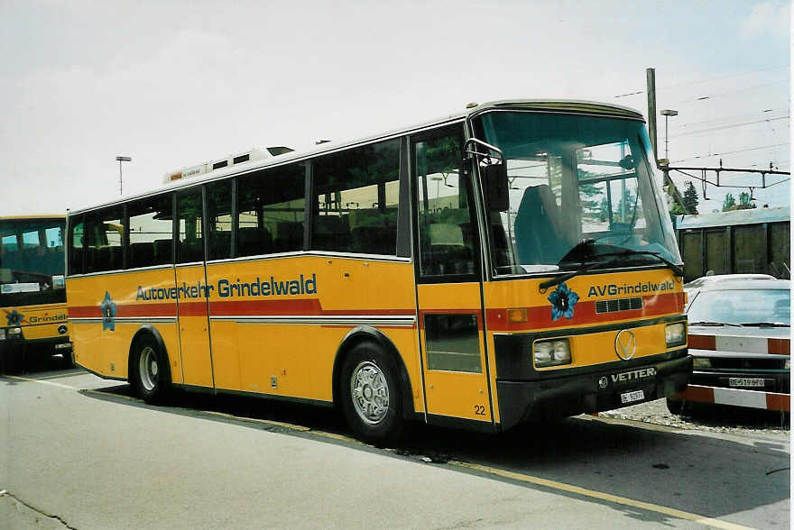 (046'801) - AVG Grindelwald - Nr. 22/BE 92'977 - Vetter am 22. Mai 2001 in Thun, CarTerminal