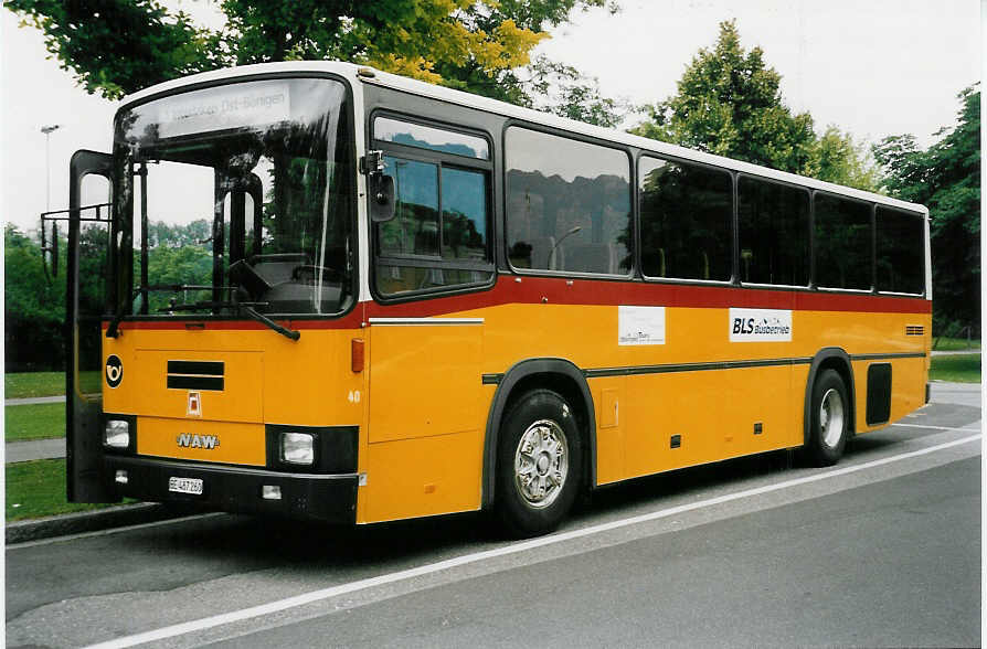 (047'632) - AAGI Interlaken - Nr. 40/BE 487'260 - NAW/R&J (ex Schmocker, Beatenberg Nr. 5) am 10. Juli 2001 in Thun, Lachen