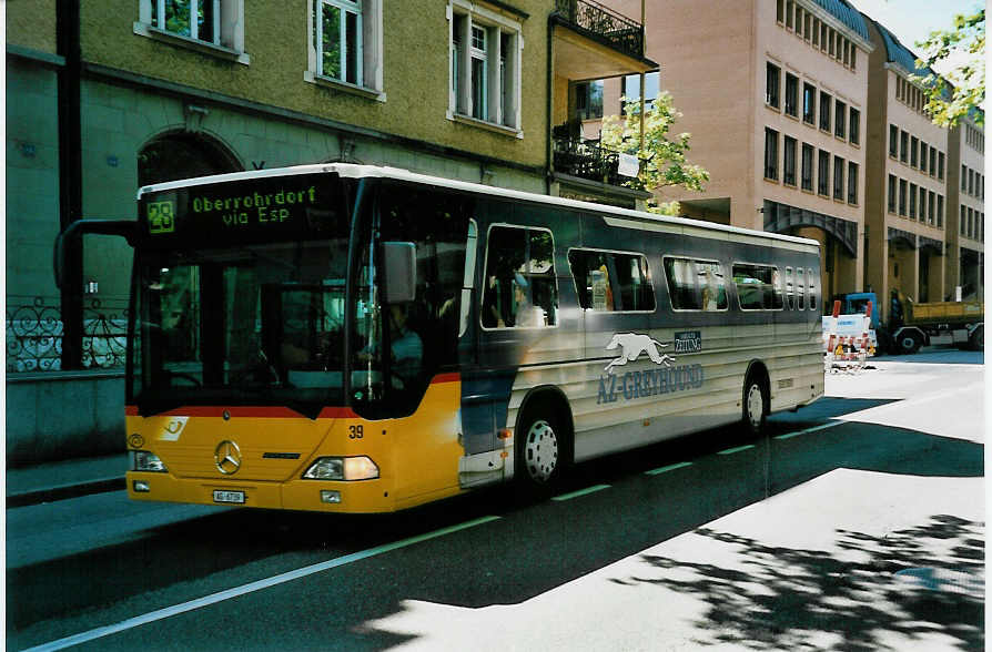 (048'223) - Steffen, Remetschwil - Nr. 39/AG 6739 - Mercedes am 17. Juli 2001 in Baden, Postautostation