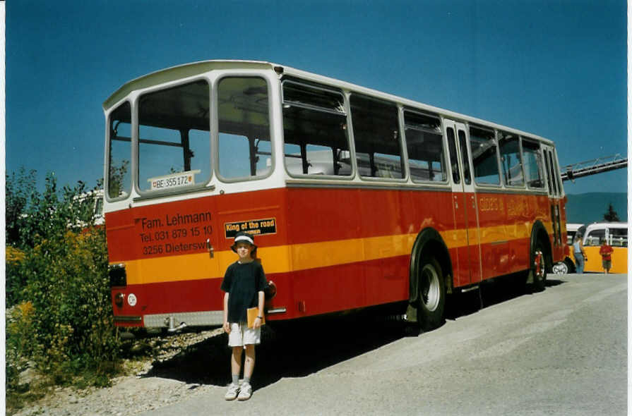 (049'436) - Lehmann, Dieterswil - Nr. 16/BE 355'172 - Saurer/R&J (ex BOB Interlaken; ex Gertsch, Stechelberg) am 25. August 2001 in Niederbipp, Saurertreffen