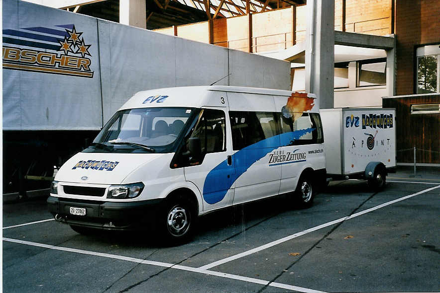 (050'120) - EVZ Zug - Nr. 3/ZG 27'862 - Ford am 13. Oktober 2001 in Thun, Grabengut