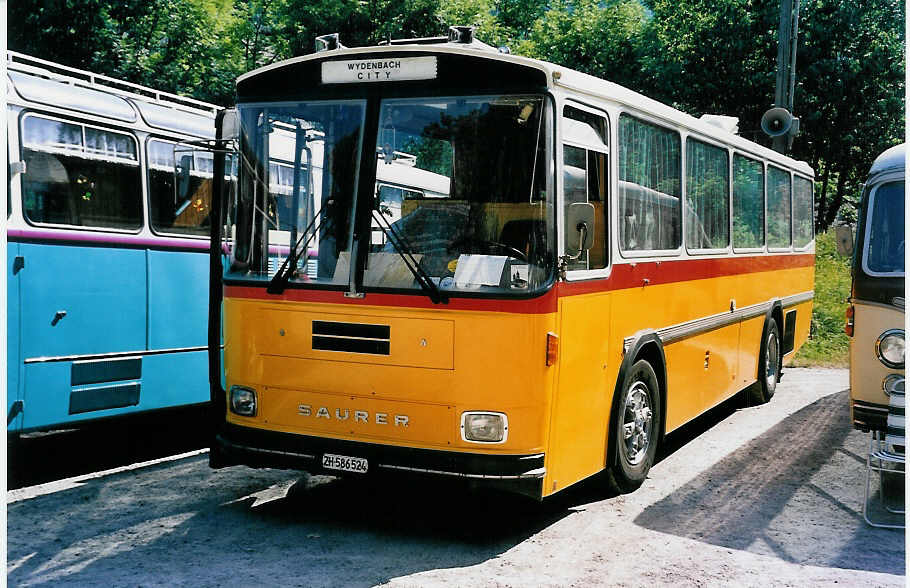 (053'933) - Baumann, Horgenberg - ZH 586'524 - Saurer/Tscher (ex P 24'226) am 22. Juni 2002 in Aigle, Saurertreffen