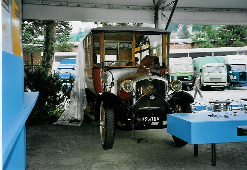 (060'508) - Dillier, Sarnen - 2976 - Saurer/Saurer am 26. Mai 2003 in Luzern, Verkehrshaus