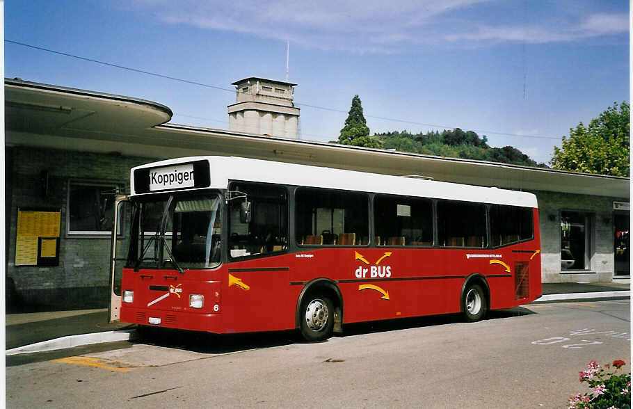 (062'729) - AAGK Koppigen - Nr. 6/BE 122'011 - Volvo/Lauber am 24. August 2003 beim Bahnhof Burgdorf