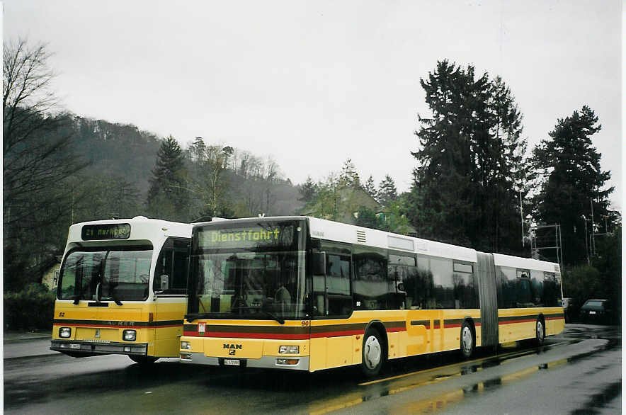 (065'905) - STI Thun - Nr. 90/BE 572'090 - MAN am 6. Mrz 2004 bei der Schifflndte Thun