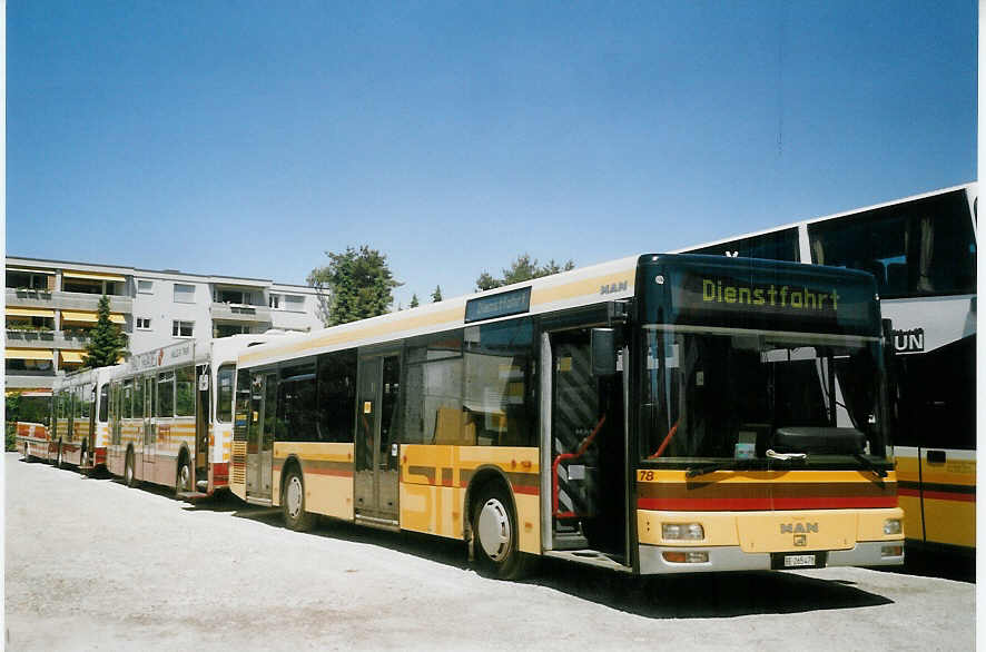 (068'215) - STI Thun - Nr. 78/BE 265'478 - MAN am 8. Juni 2004 in Thun, Garage