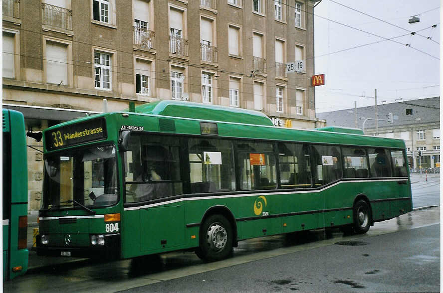 (069'719) - BVB Basel - Nr. 804/BS 2804 - Mercedes am 24. Juli 2004 in Basel, Badischer Bahnhof