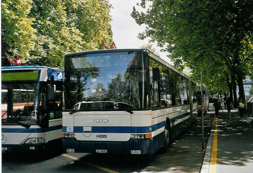 (070'127) - ZVB Zug - Nr. 85/ZG 58'285 - NAW/Hess am 21. August 2004 in Luzern, Inseli-P