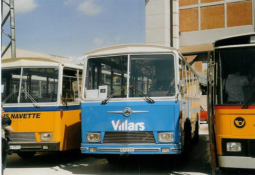 (070'434) - Chanson, Monthey - VD 700'080 - Saurer/R&J (ex Bonzon, Villars; ex BVB Bex Nr. 5) am 28. August 2004 in Niederbipp, Saurertreffen