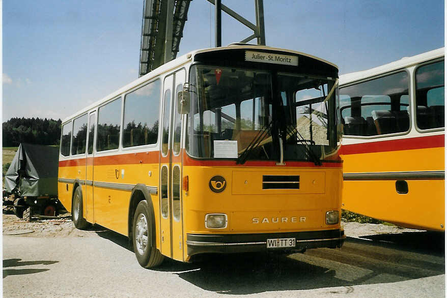 (070'503) - Aus Deutschland: Wittgen, Wiesbaden - WI-TT 31 - Saurer/Tscher (ex Schr, Aegerten; ex P 24'239) am 28. August 2004 in Niederbipp, Saurertreffen