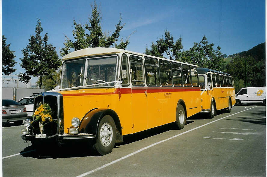 (071'129) - Engeloch, Riggisberg - Nr. 9/BE 40'370 - Saurer/R&J (ex Nr. 2) am 18. September 2004 in Thun, Seestrasse