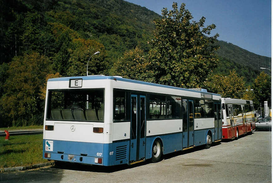 (071'726) - VBZ Zrich - Nr. 617 - Mercedes am 5. Oktober 2004 in Biel, BTR