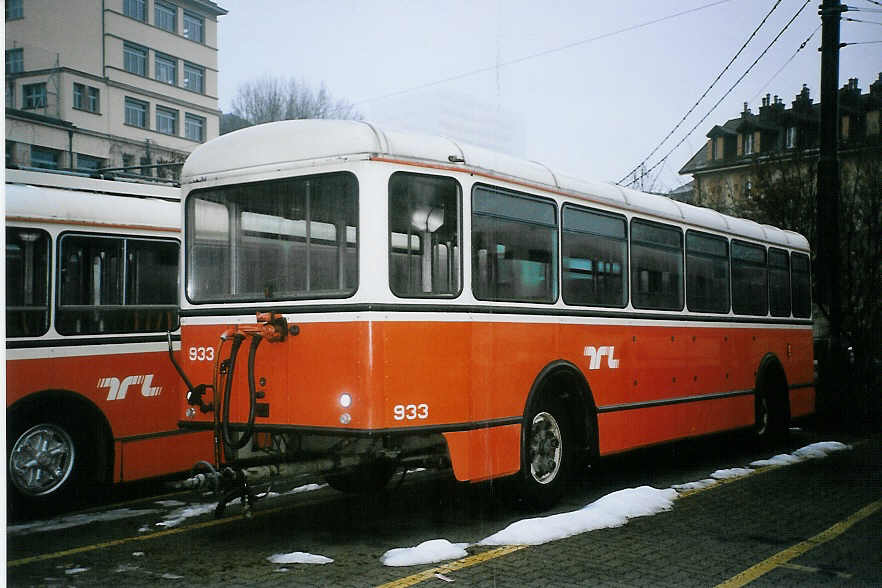 (074'532) - TL Lausanne - Nr. 933 - Moser/Eggli-Mischler Personenanhnger am 12. Februar 2005 in Lausanne, Dpt Borde