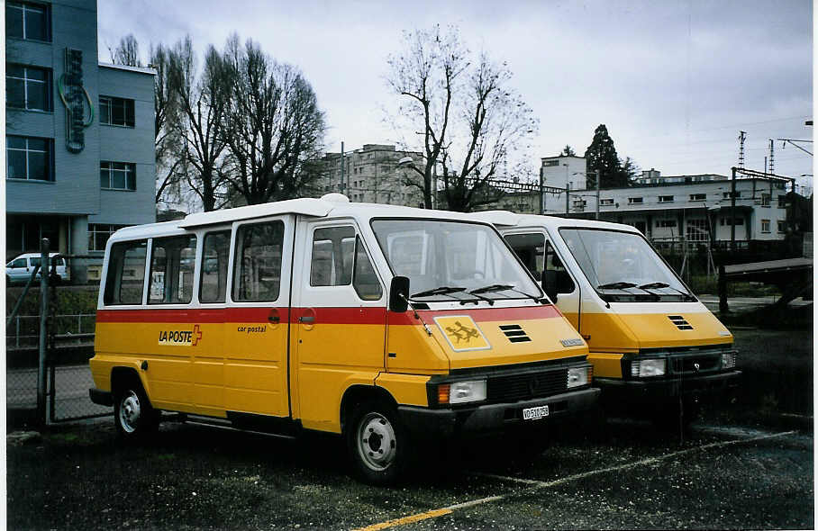 (074'536) - CarPostal Vaud-Fribourg - VD 510'258 - Renault am 12. Februar 2005 in Yverdon, Garage