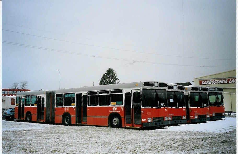 (075'617) - Beck, Genve - Nr. 172 - Volvo/R&J (ex TPG Genve Nr. 172) am 6. Mrz 2005 in Nyon, Lauber