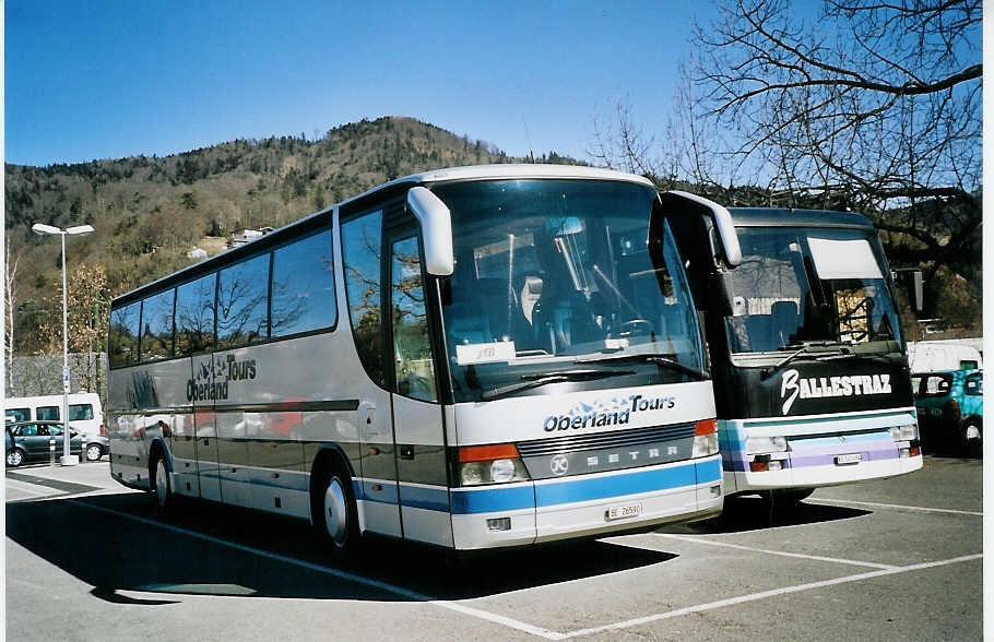 (075'718) - Oberland Tours, Grindelwald - Nr. 43/BE 26'590 - Setra (ex AAGI Interlaken) am 18. Mrz 2005 in Thun, Seestrasse