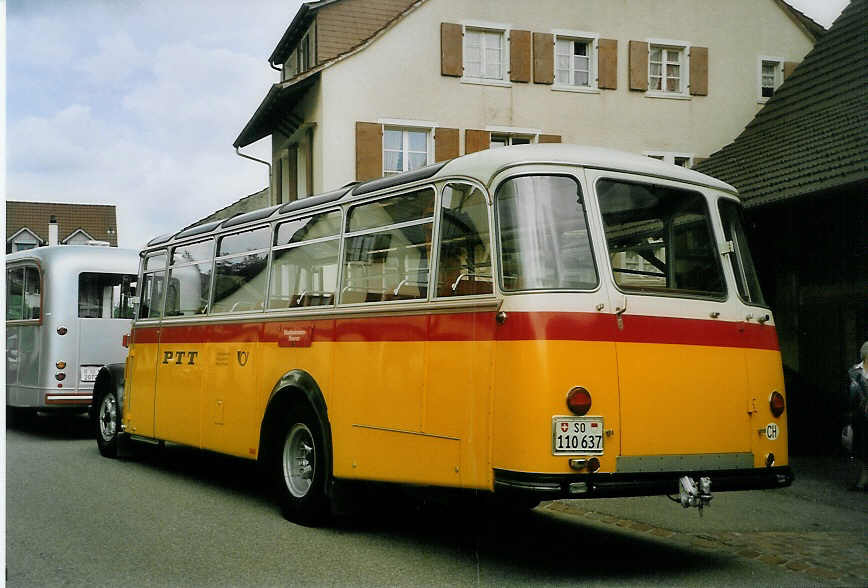 (077'312) - Wohlgemuth, Hochwald - Nr. 4/SO 110'637 - Saurer/Lauber (ex Zimmermann, Visperterminen Nr. 4) am 5. Juni 2005 in Arboldswil, Dorfstrasse