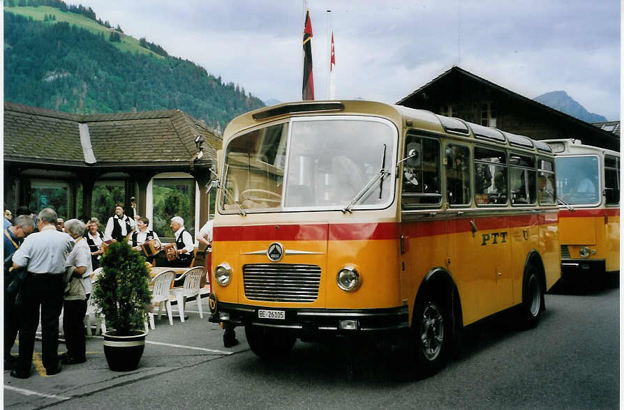 (078'014) - Schmid, Thrishaus - Nr. 9/BE 26'105 - Saurer/R&J (ex Geiger, Adelboden Nr. 9) am 25. Juni 2005 in Kiental, Hotel Bren