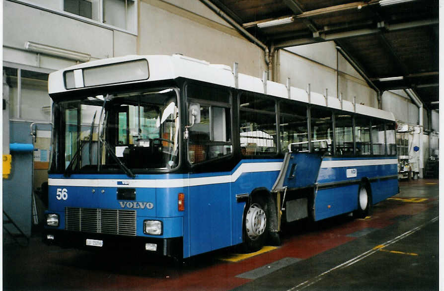 (078'502) - VBL Luzern - Nr. 56/LU 15'056 - Volvo/Hess am 11. Juli 2005 in Luzern, Depot