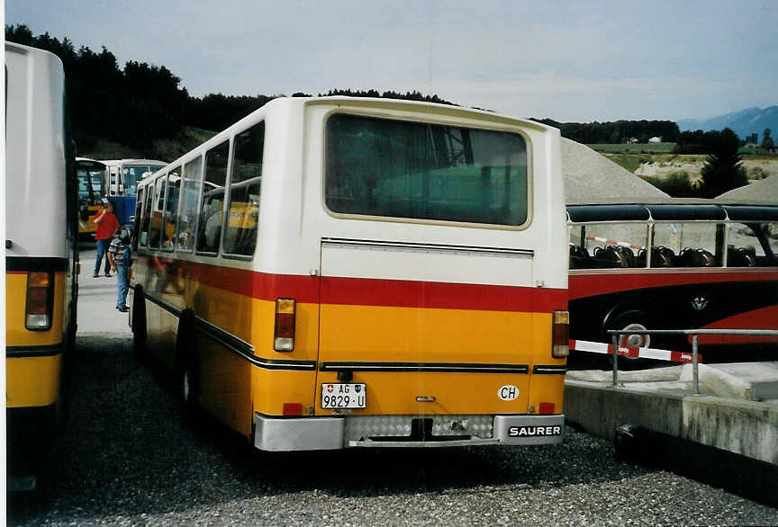 (079'907) - Mder, Boppelsen - AG 9829 U - Saurer/Hess (ex Marchetti, Airolo) am 27. August 2005 in Niederbipp, Saurertreffen