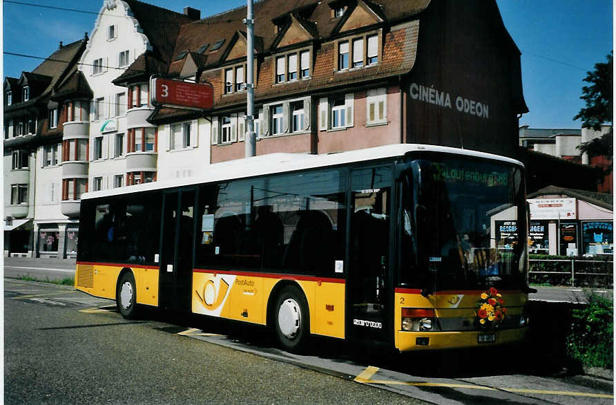 (080'027) - Keller, Hottwil - Nr. 2/AG 6892 - Setra am 28. August 2005 beim Bahnhof Brugg