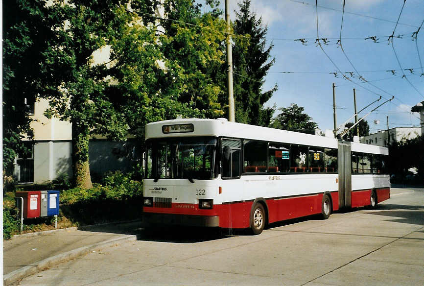 (080'202) - SW Winterthur - Nr. 122 - Saurer/FHS Gelenktrolleybus am 28. August 2005 in Winterthur, Wlflingen