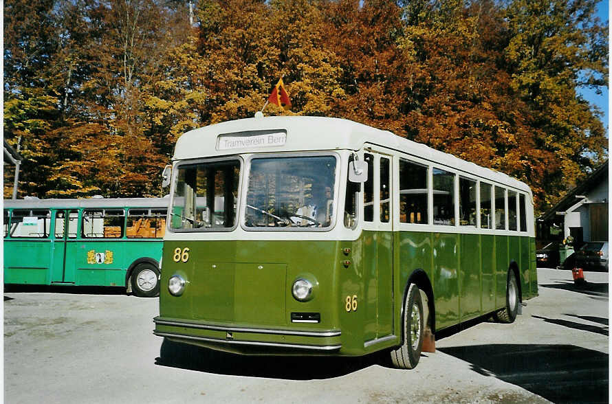 (081'409) - SVB Bern (TVB) - Nr. 86 - Saurer/FFA am 29. Oktober 2005 in Oberburg, Ziegelgut