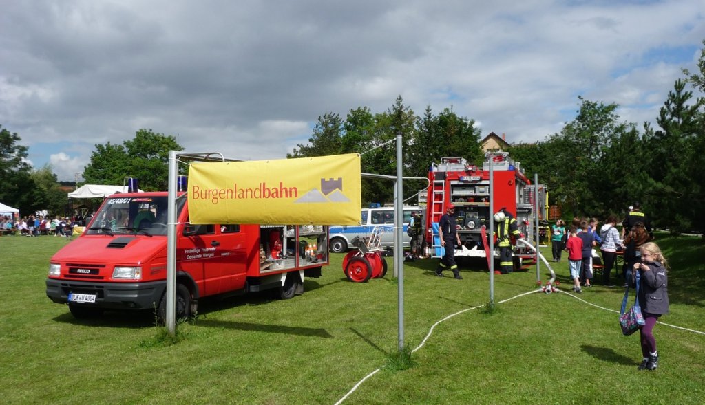 Am 21.07.2012 veranstaltete die Burgenlandbahn GmbH einen Kinder- und Jugendtag auf dem Sportplatz in Wangen. (Foto: Klaus Pollmächer)