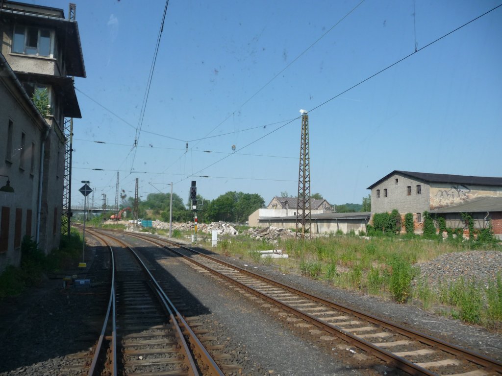 Ehemaliges Gelände des Bw Naumburg neben dem Stellwerk B2/W2; 29.06.2010