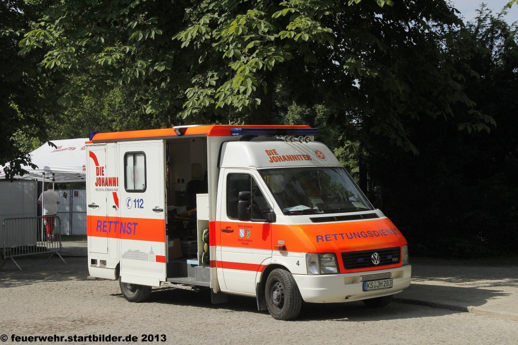 RTW der Johanniter Aus Kassel.
Aufgenommen beim Hessentag 2013 in Kassel.