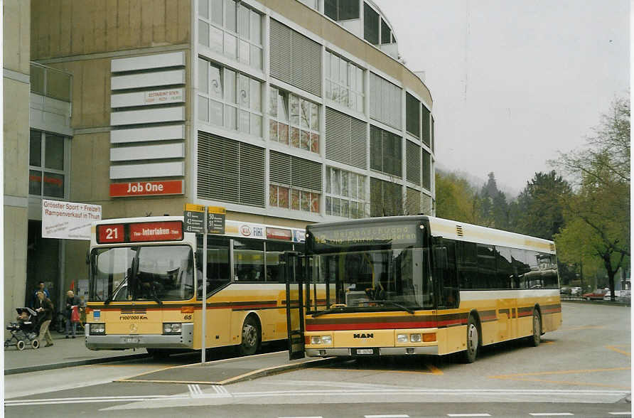 (084'428) - STI Thun - Nr. 11/BE 26'748 - MAN (ex TSG Blumenstein Nr. 2) am 29. April 2006 beim Bahnhof Thun