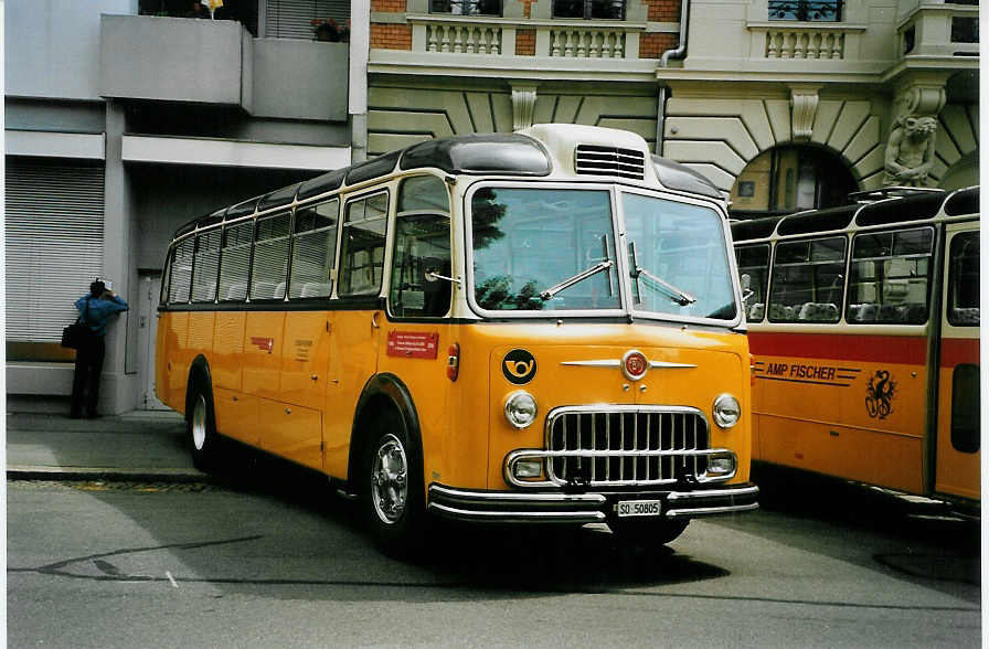 (086'933) - Gerber, Matzendorf - SO 50'805 - FBW/R&J (ex Kontiki, Wettingen; ex P 24'001; ex P 21'501) am 25. Juni 2006 in Bern, Museum fr Kommunikation