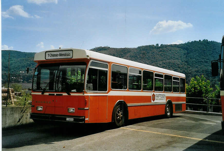 (088'514) - AMSA Chiasso - Nr. 16/TI 145'616 - Saurer/Hess am 2. August 2006 in Balerna, Garage