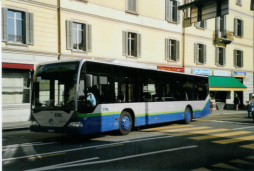 (088'608) - TPL Lugano - Nr. 30/TI 106'545 - Mercedes am 2. August 2006 in Lugano, Centro