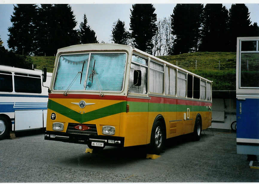 (089'114) - Wisler, Mhlau - AG 53'197 - Saurer/Hess (ex Flury, Balm) am 19. August 2006 auf dem Gurnigelpass