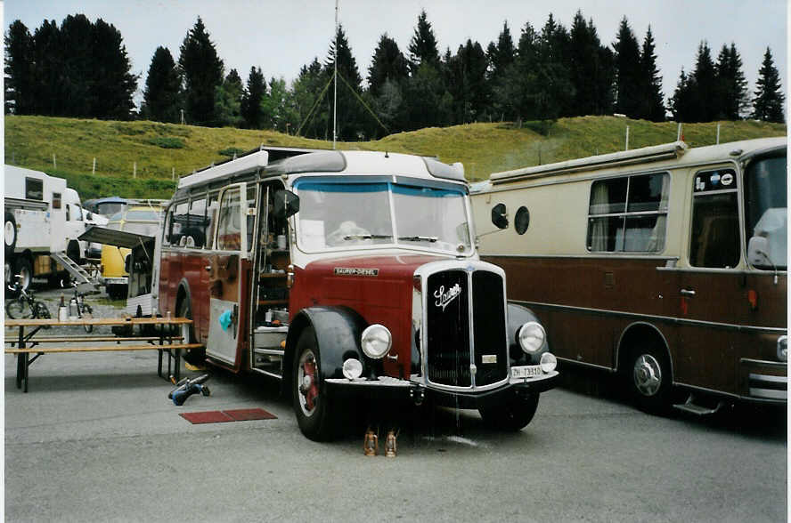 (089'125) - Morger, Horgenberg - ZH 73'310 - Saurer/Tscher (ex P 23'167; ex Casper, Lenzerheide) am 19. August 2006 auf dem Gurnigelpass