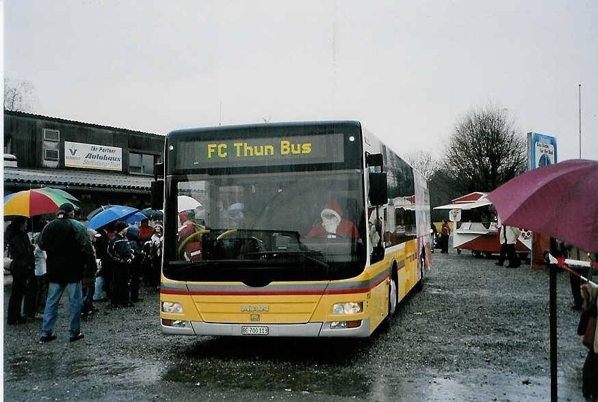 (090'910) - STI Thun - Nr. 113/BE 700'113 - MAN am 6. Dezember 2006 in Thun-Lerchenfeld, Waldeck