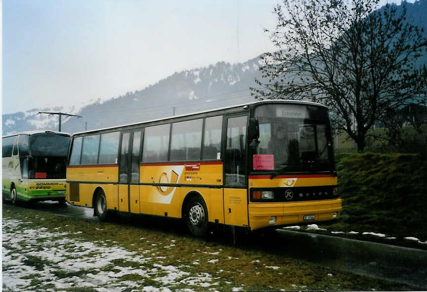 (091'421) - Portenier, Adelboden - Nr. 8/BE 92'064 - Setra (ex Geiger, Adelboden Nr. 8; ex P 25'053) am 7. Januar 2007 in Reichenbach, Flugplatz